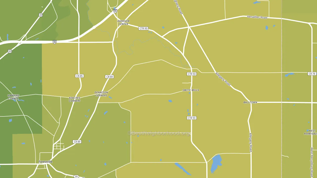 Smith Mills, NY block-group voter-turnout map