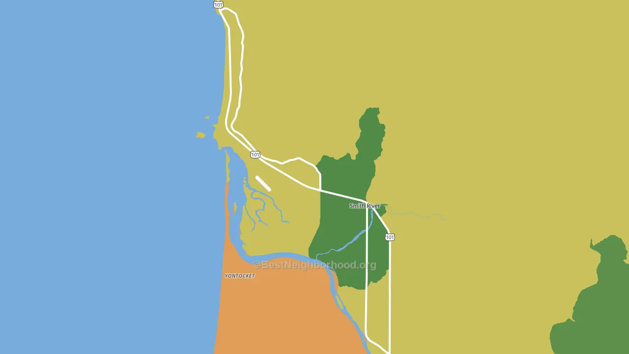 Smith River, CA block-group voter-turnout map