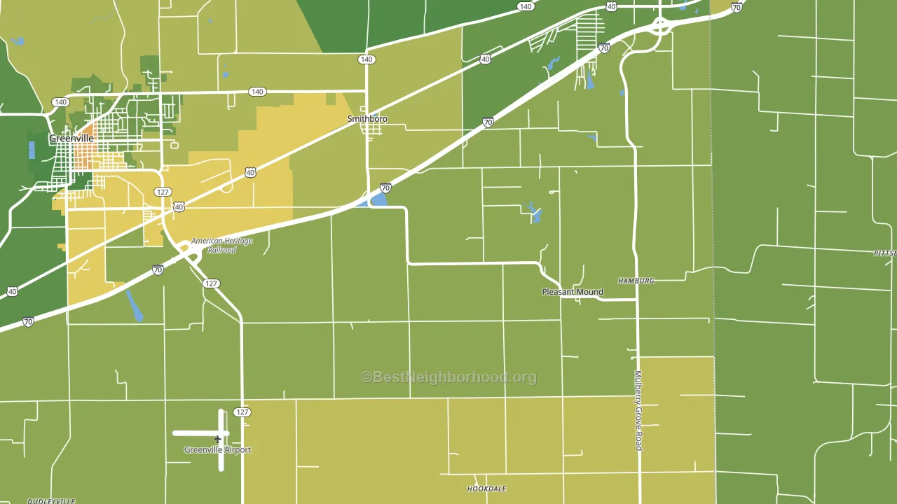Smithboro, IL block-group voter-turnout map