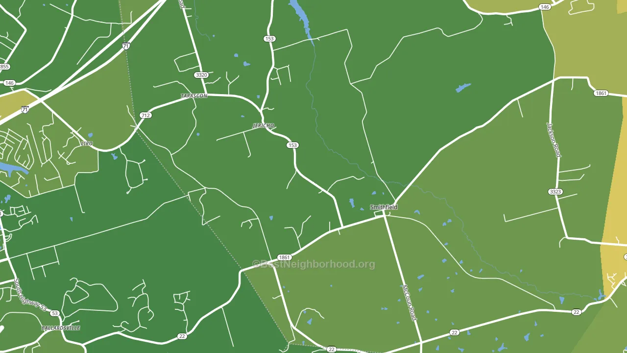 Smithfield, KY block-group voter-turnout map
