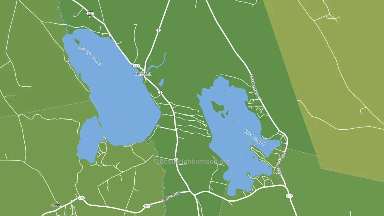 Smithfield, ME block-group voter-turnout map