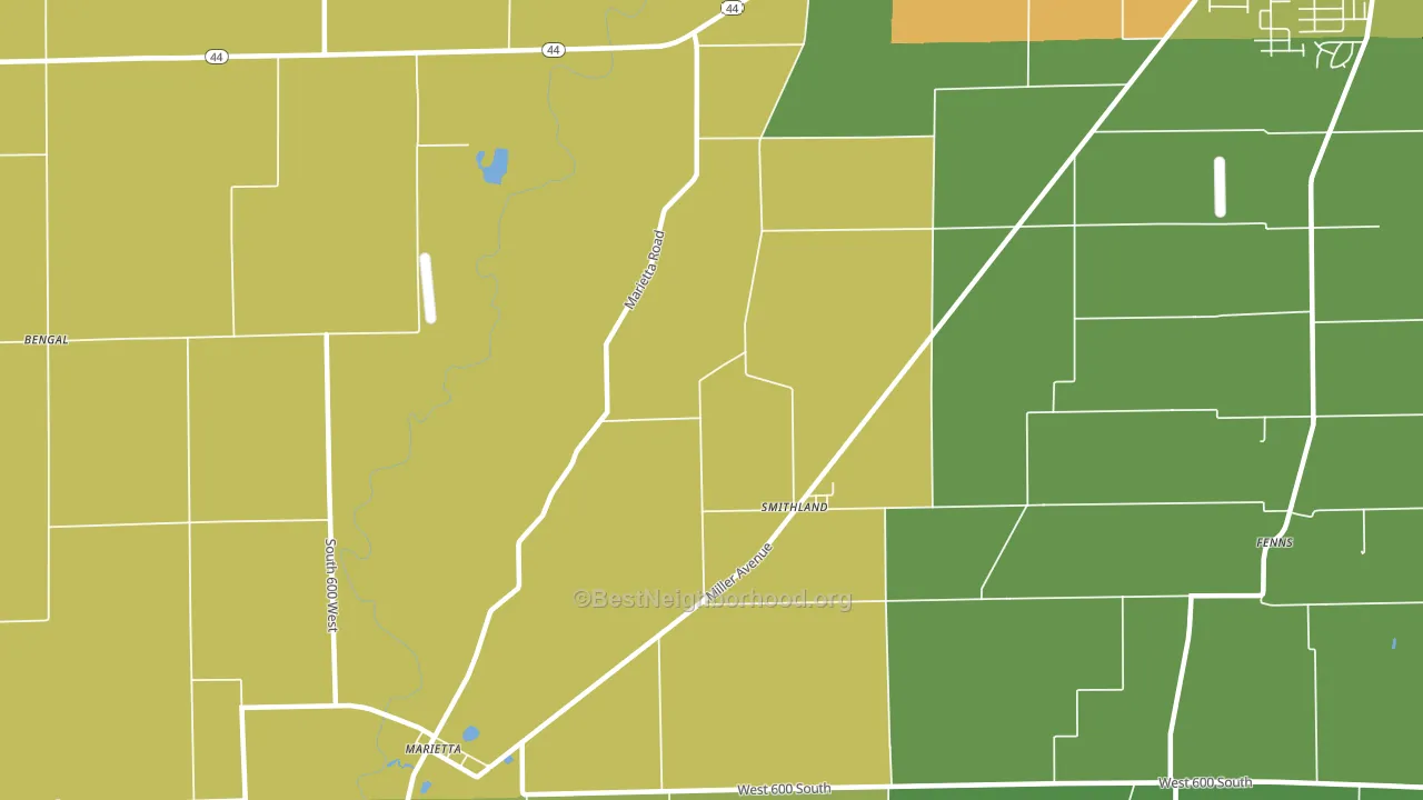 Smithland, IN block-group voter-turnout map