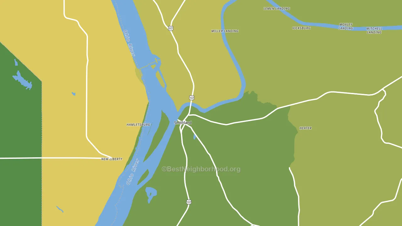 Smithland, KY block-group voter-turnout map