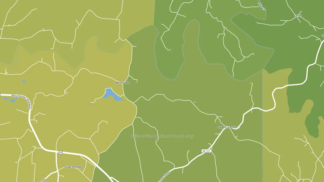 Smithland, TN block-group voter-turnout map