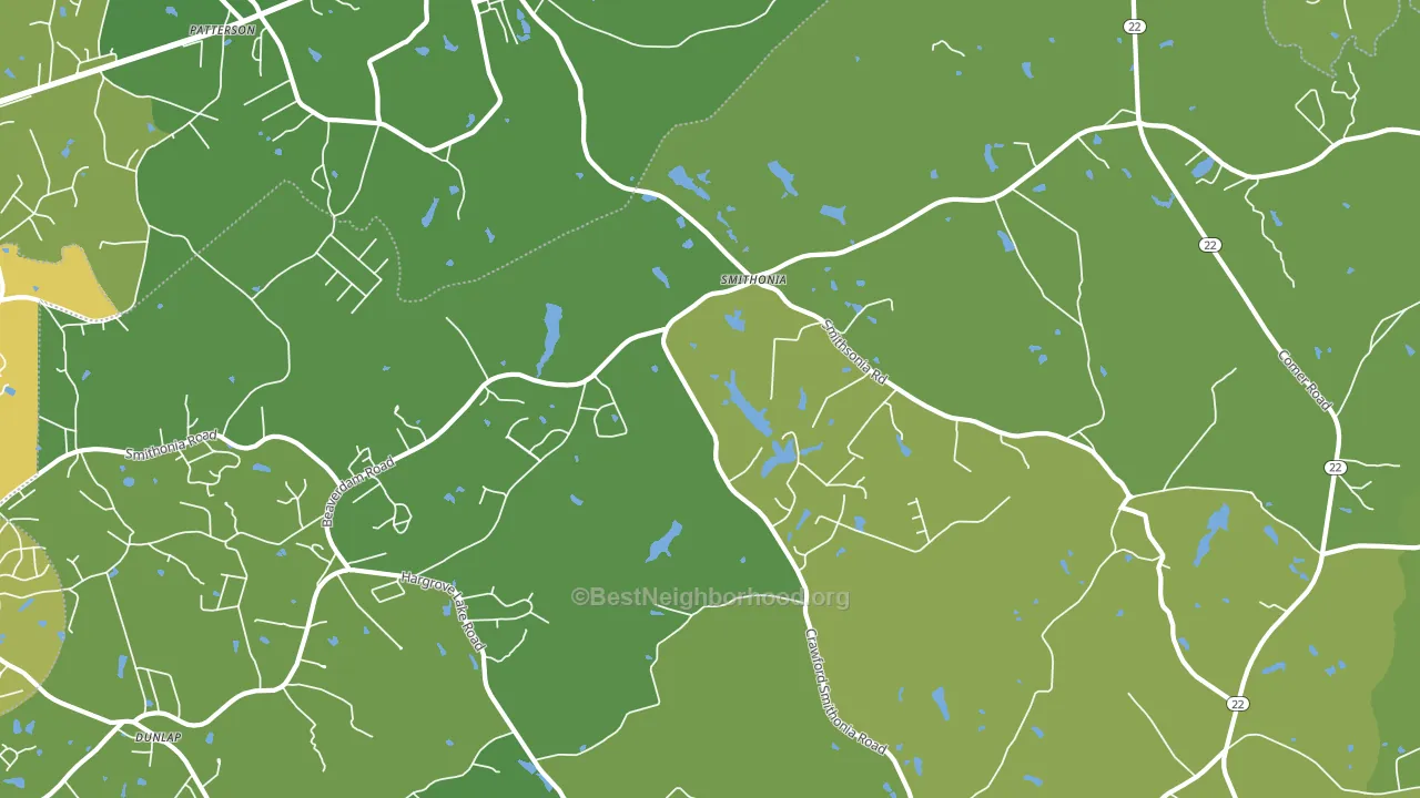 Smithonia, GA block-group voter-turnout map