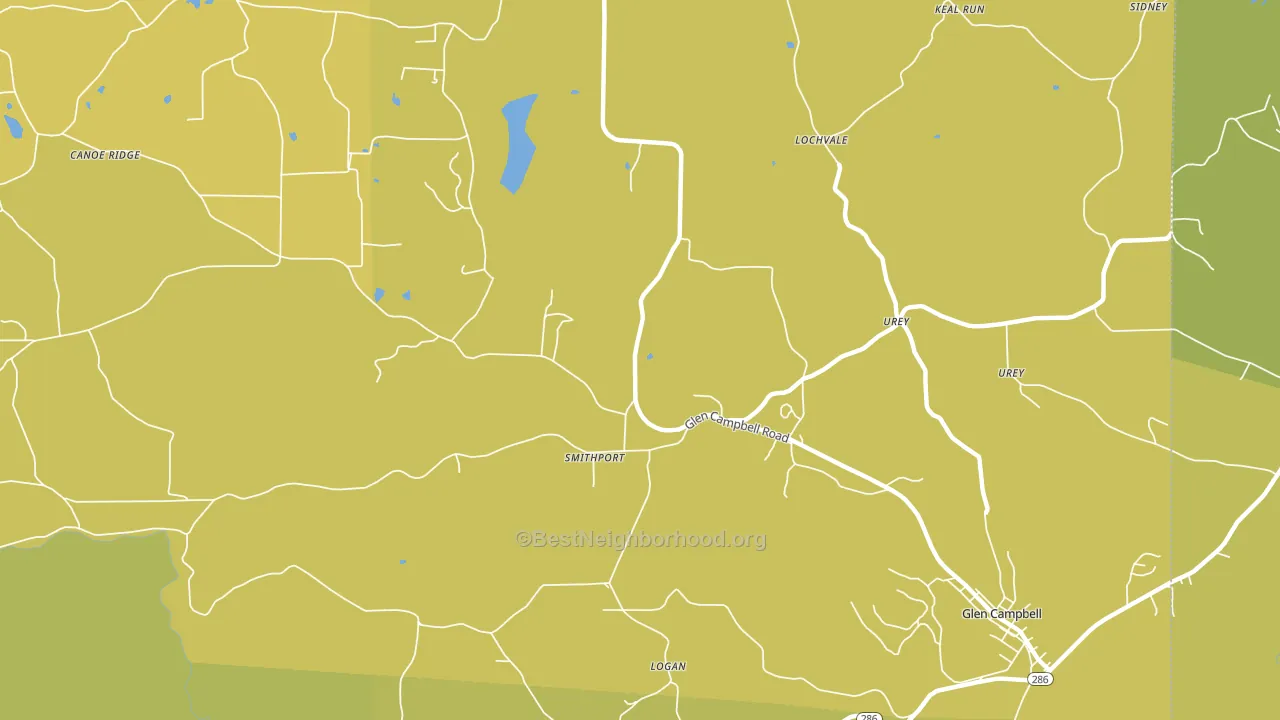 Smithport, PA block-group voter-turnout map