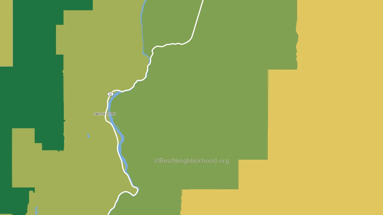Smiths Ferry, ID block-group voter-turnout map