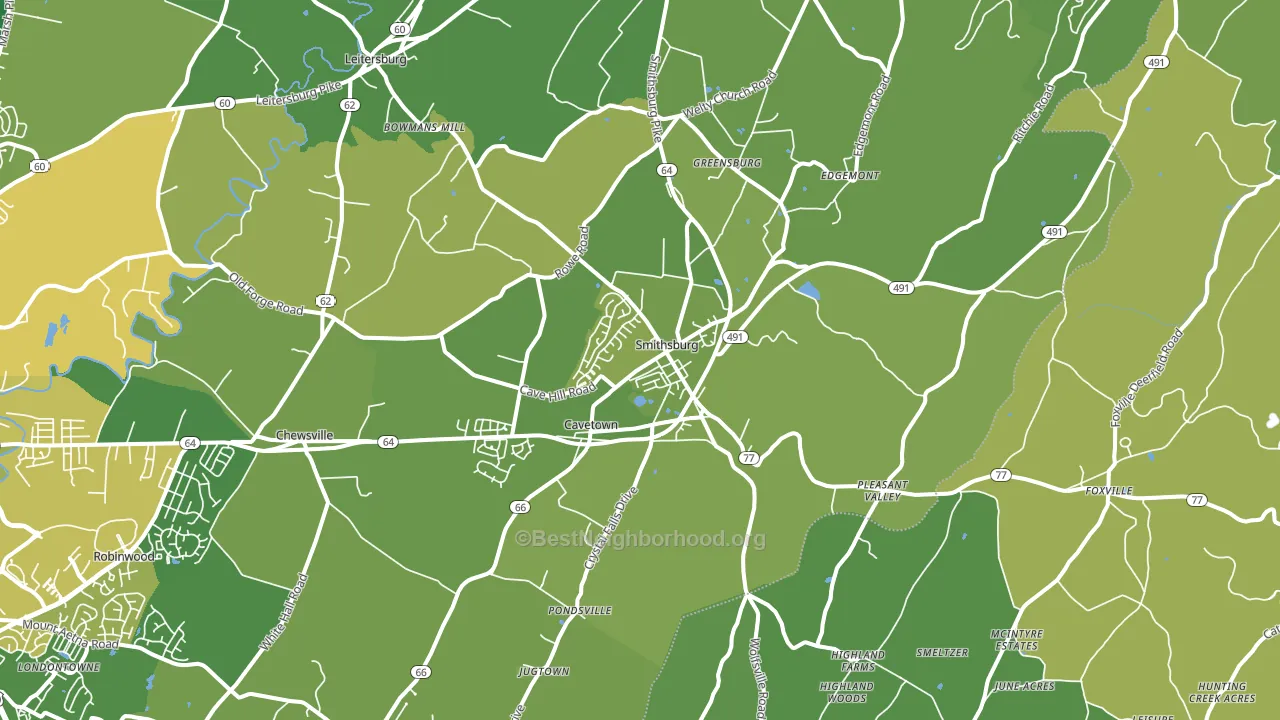 Smithsburg, MD block-group voter-turnout map