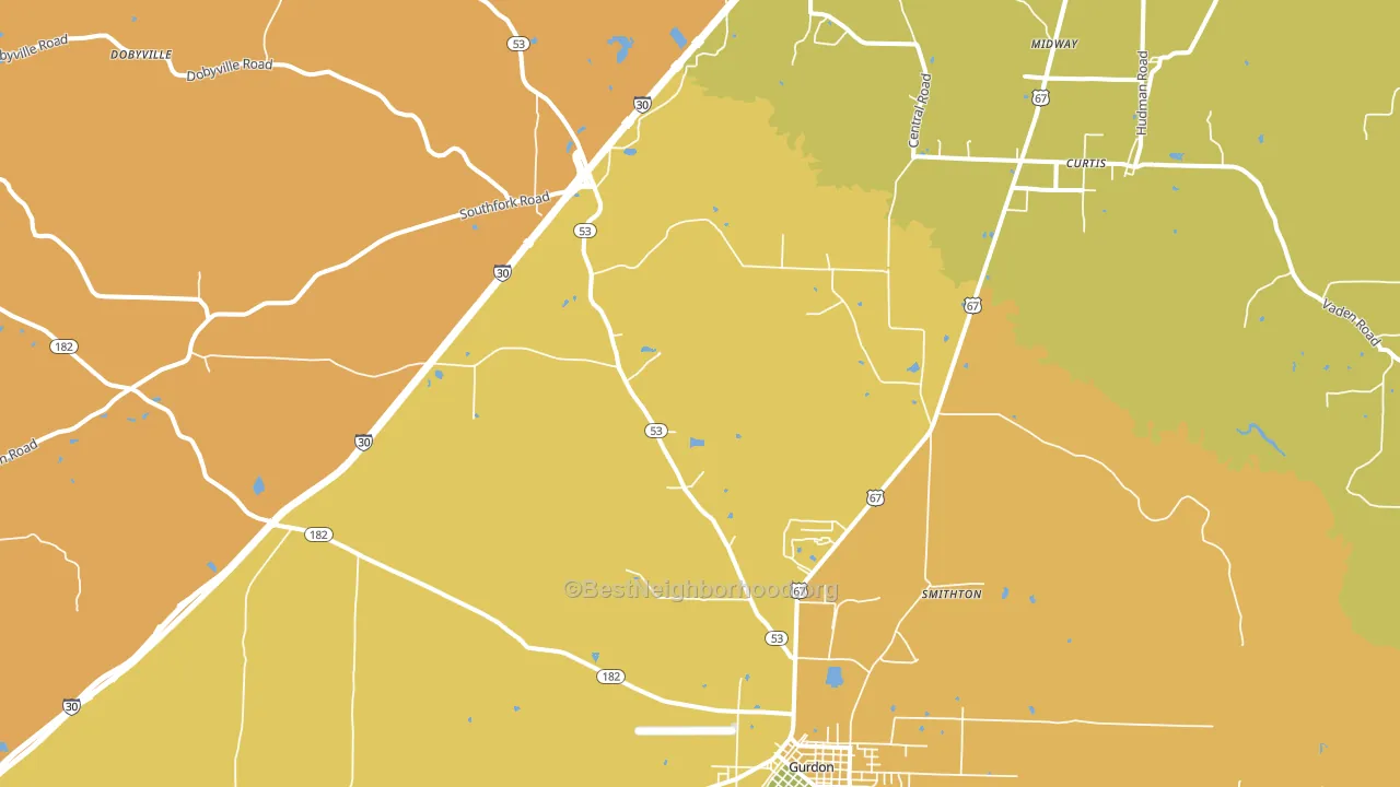 Smithton, AR block-group voter-turnout map