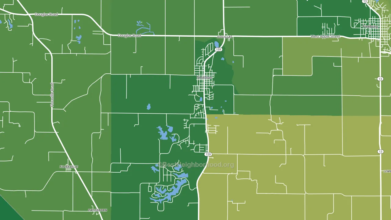 Smithton, IL block-group voter-turnout map