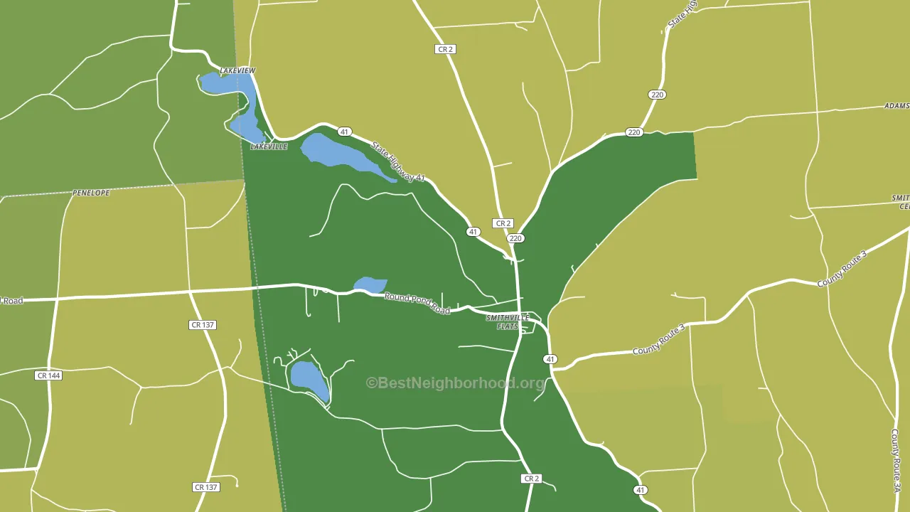 Smithville Flats, NY block-group voter-turnout map