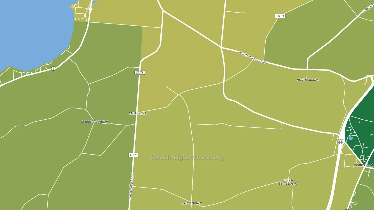 Smithville, NY block-group voter-turnout map