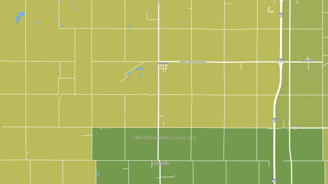 Smolan, KS block-group voter-turnout map