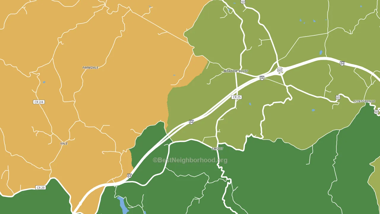 Smoot, WV block-group voter-turnout map