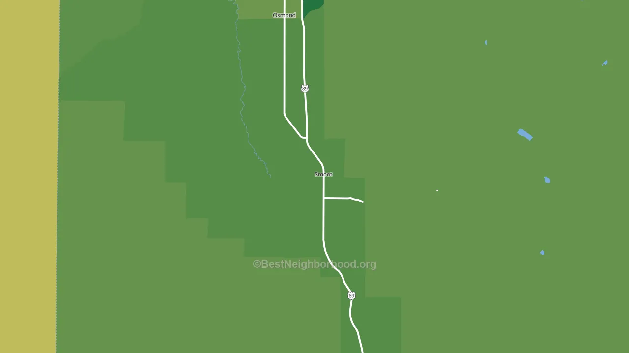 Smoot, WY block-group voter-turnout map