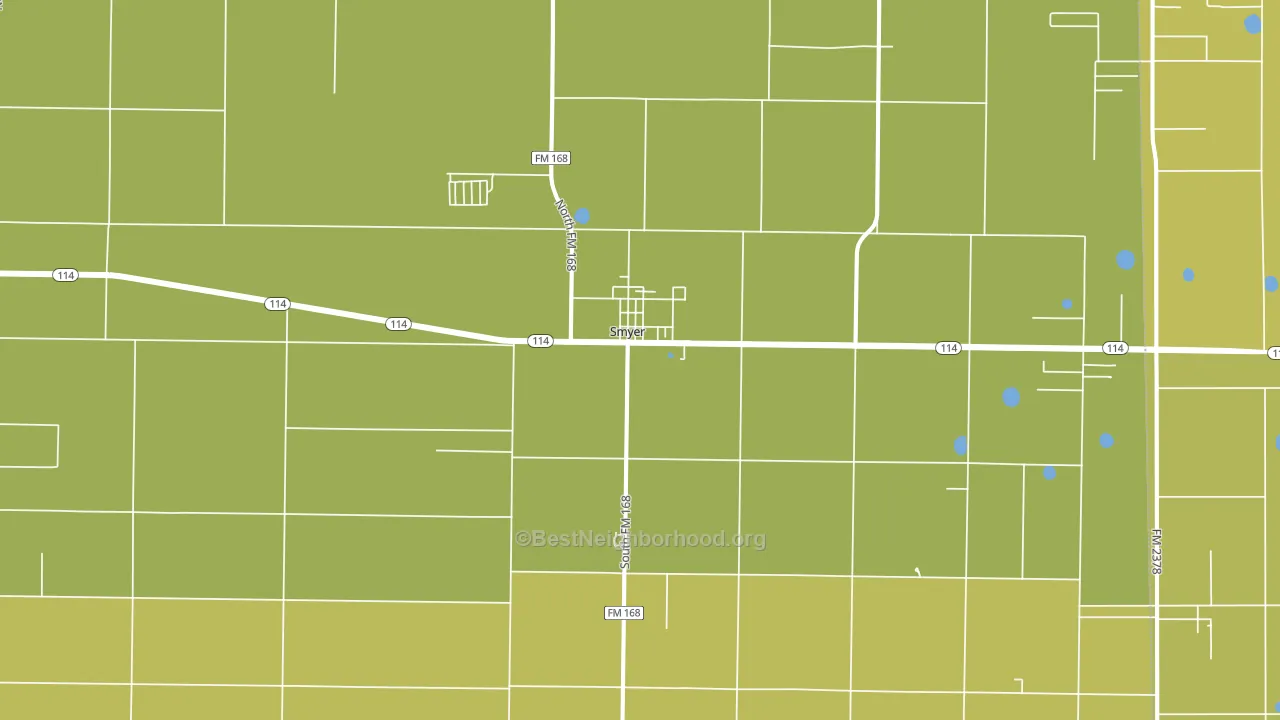 Smyer, TX block-group voter-turnout map