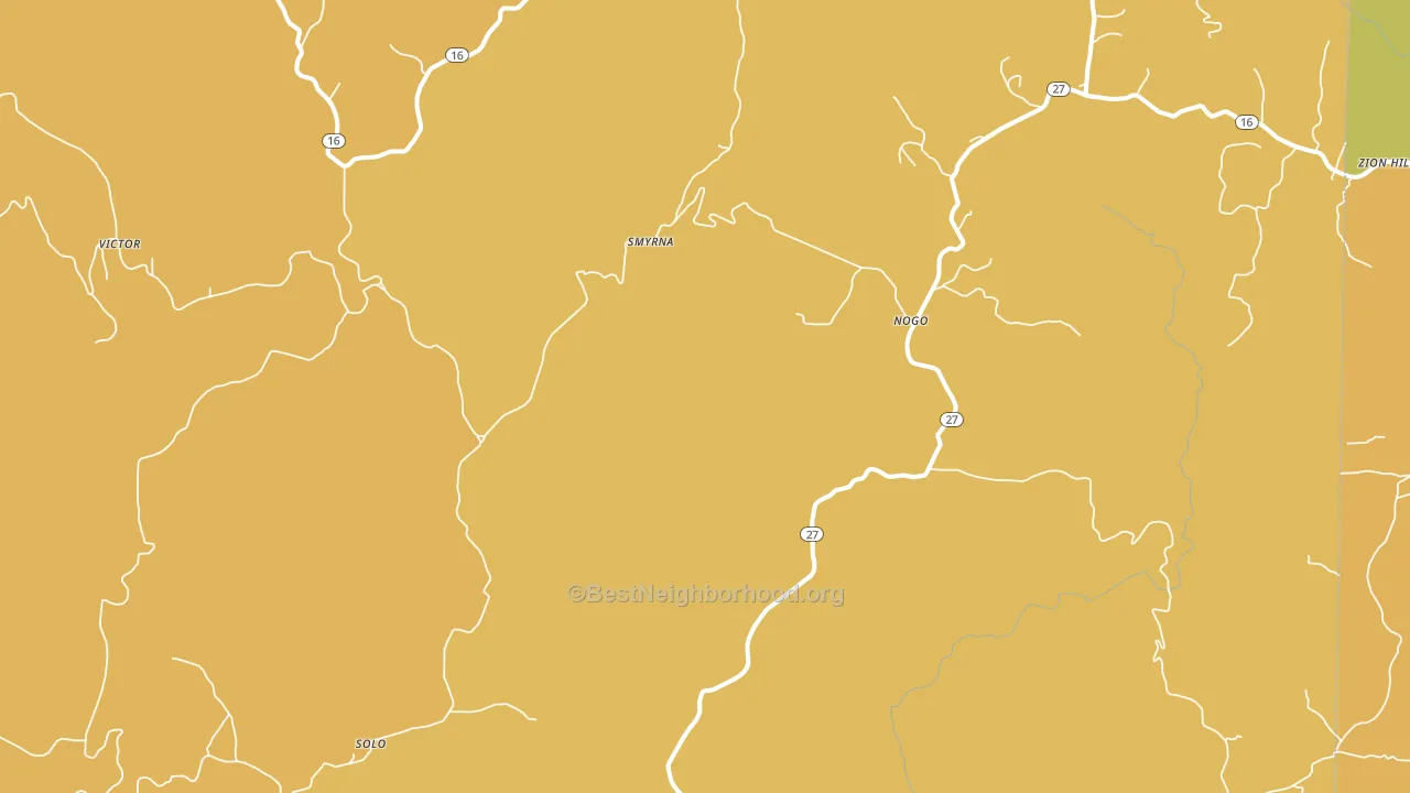 Smyrna, AR block-group voter-turnout map