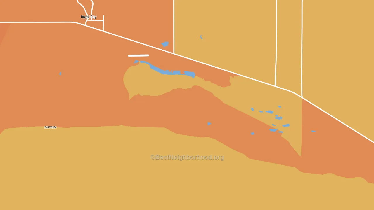Smyrna, WA block-group voter-turnout map