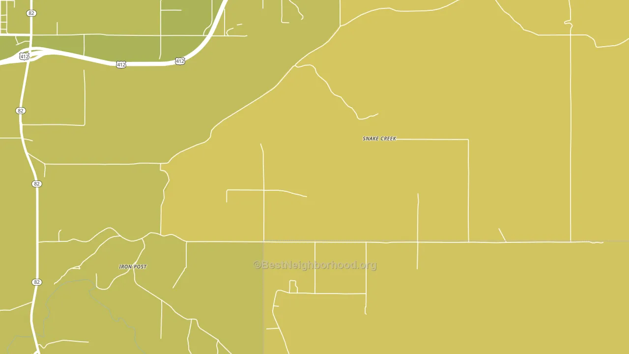 Snake Creek, OK block-group voter-turnout map