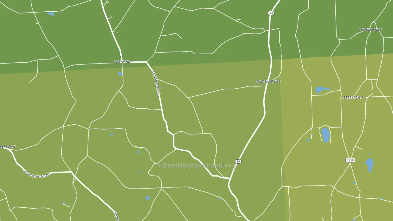 Snedekerville, PA block-group voter-turnout map