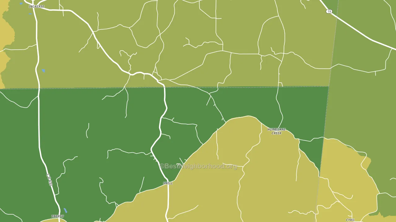 Snell, MS block-group voter-turnout map