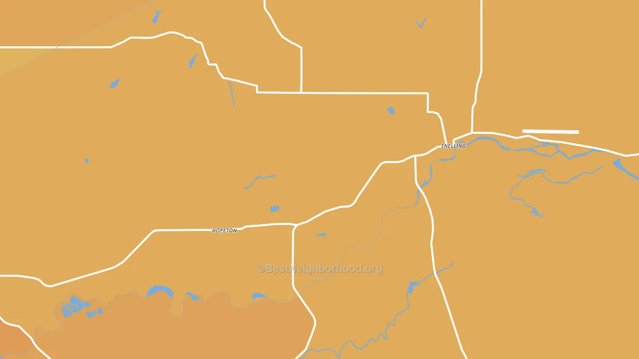 Snelling, CA block-group voter-turnout map