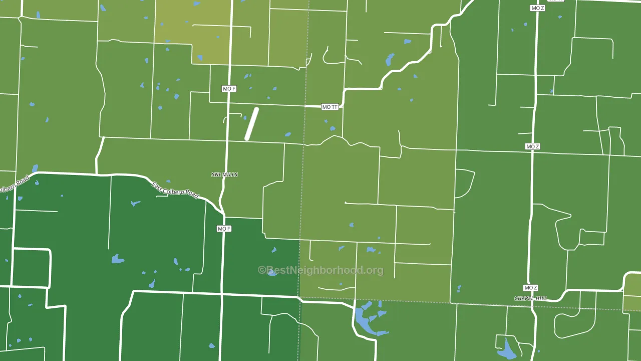 Sni Mills, MO block-group voter-turnout map