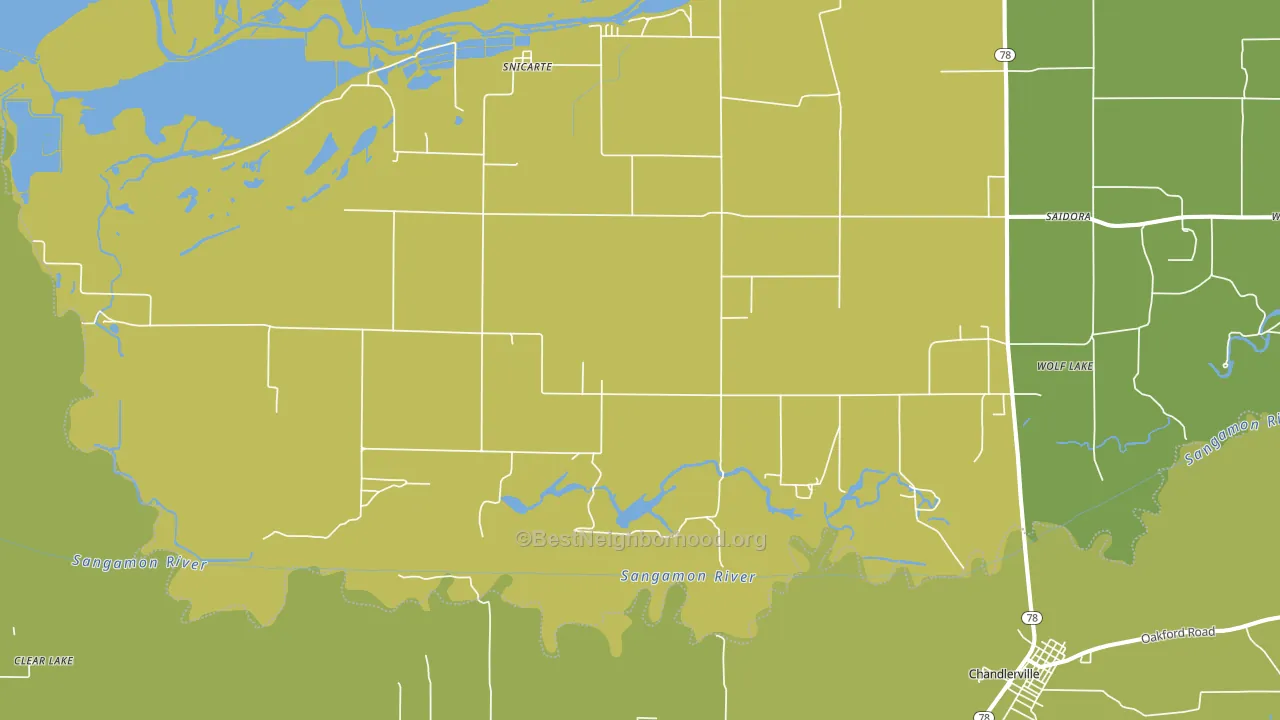 Snicarte, IL block-group voter-turnout map