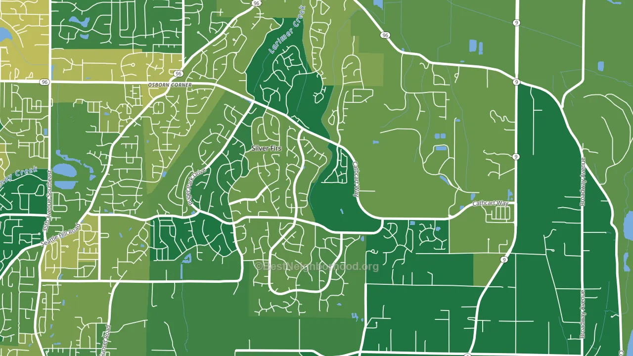 Snohomish Cascade, Silver Firs, WA block-group voter-turnout map