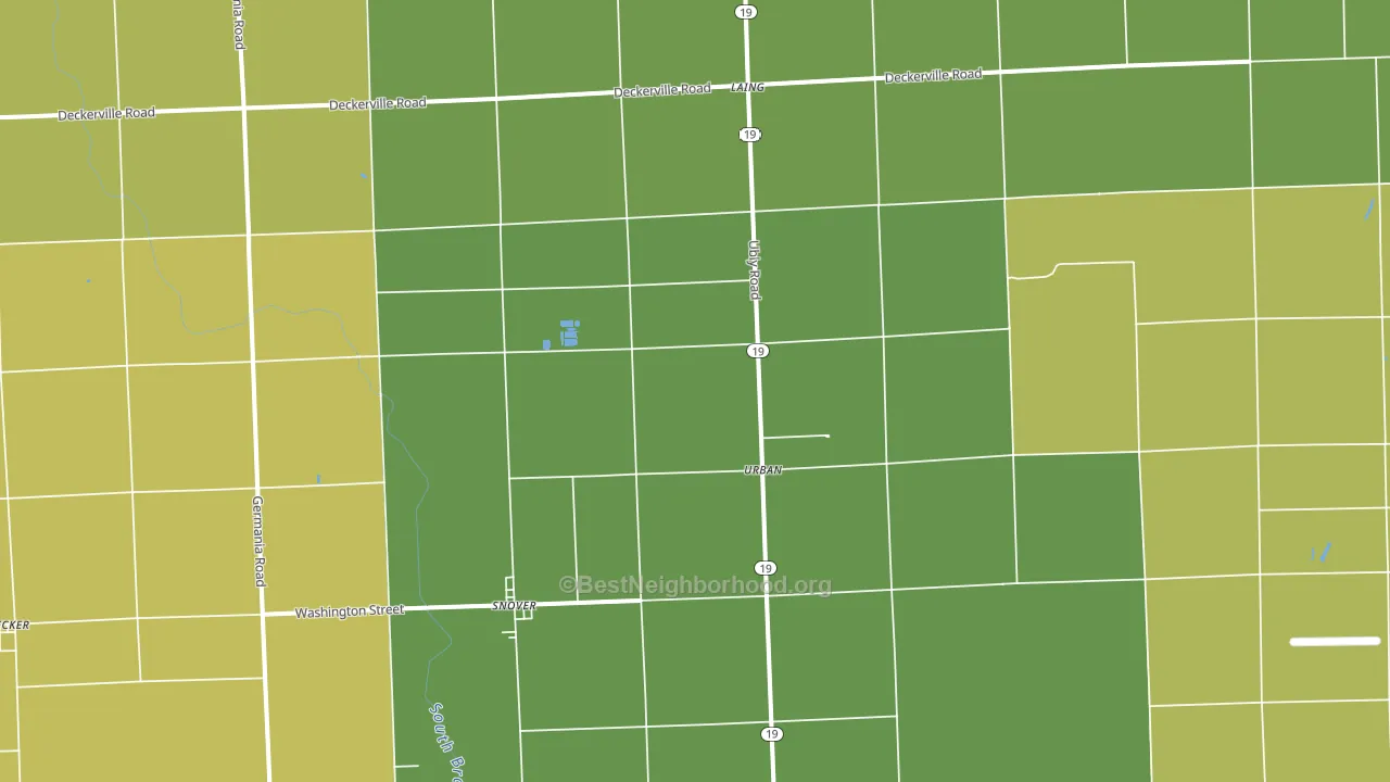 Snover, MI block-group voter-turnout map