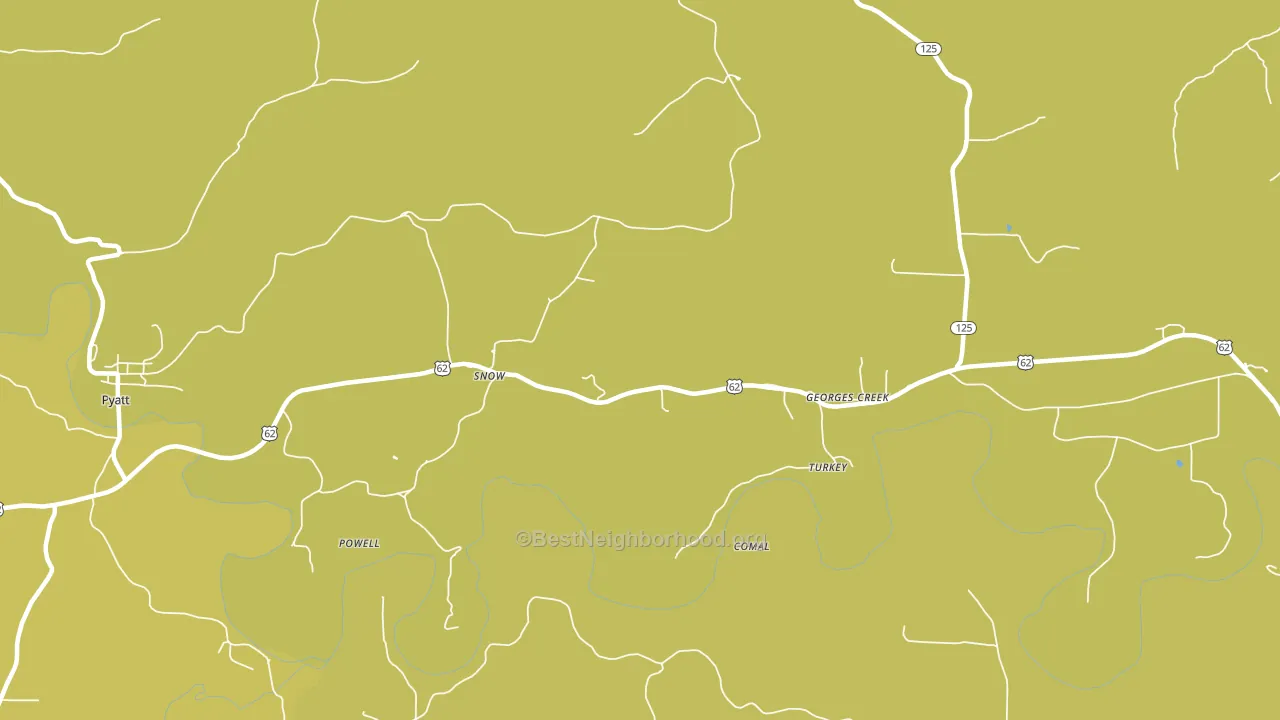 Snow, AR block-group voter-turnout map
