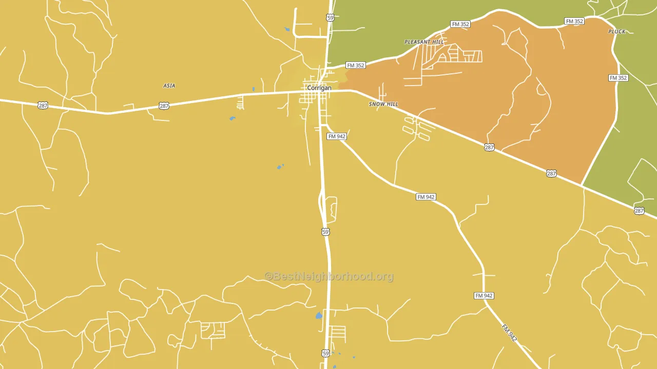 Snow Hill, TX block-group voter-turnout map