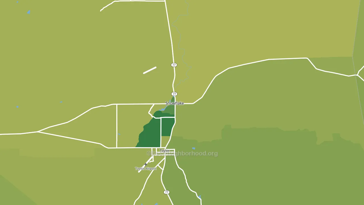 Snowflake, AZ block-group voter-turnout map