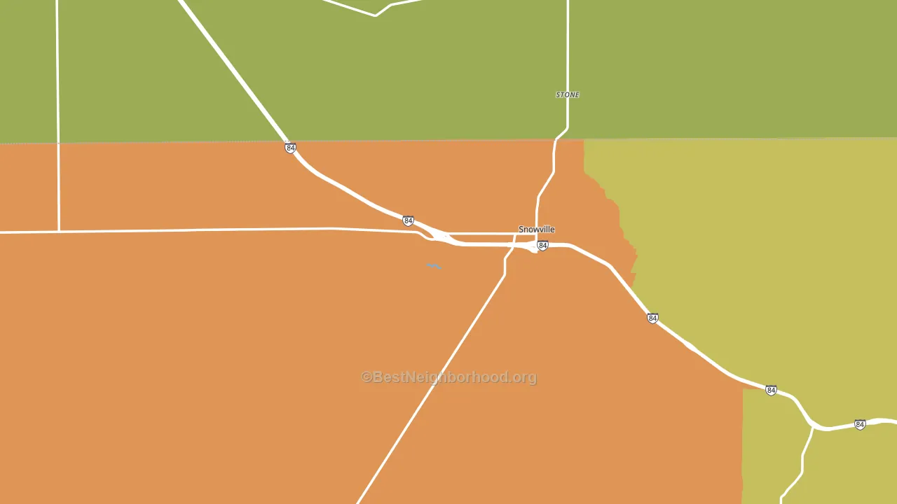 Snowville, UT block-group voter-turnout map