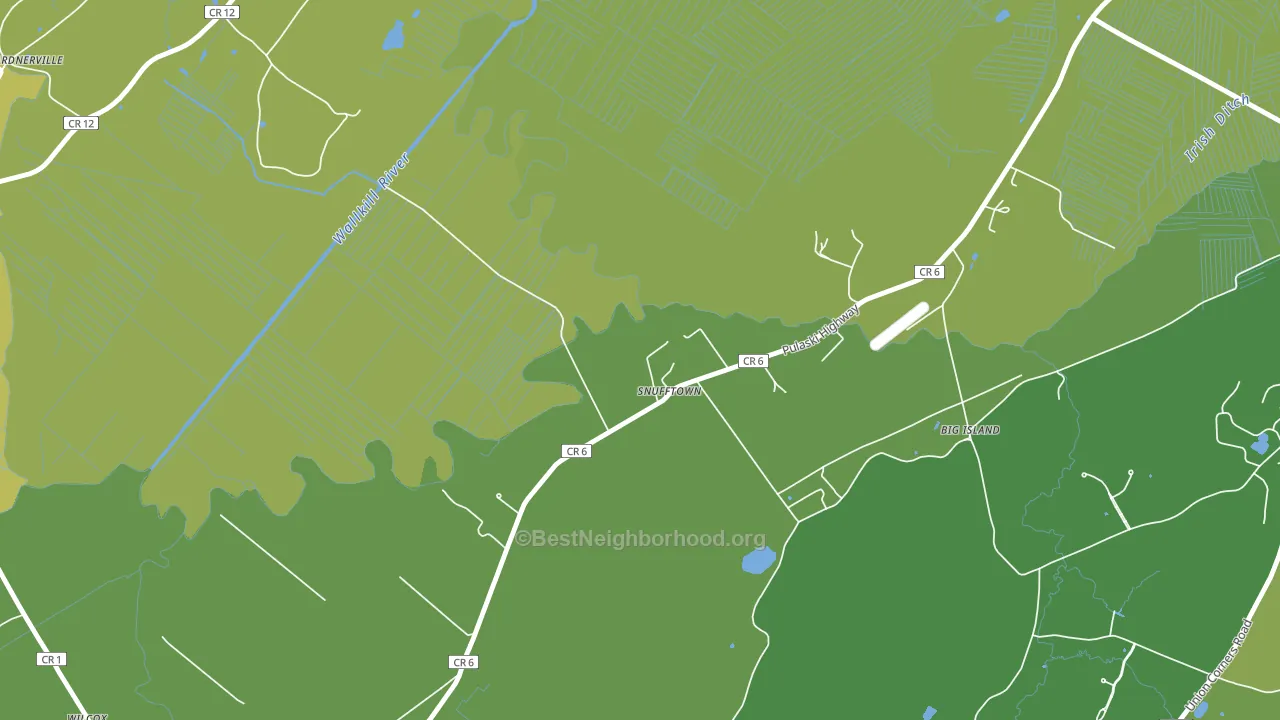 Snufftown, NY block-group voter-turnout map