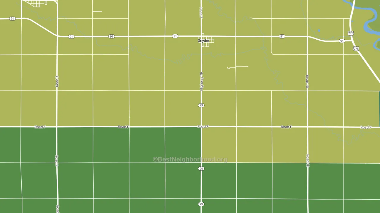Snyder, NE block-group voter-turnout map