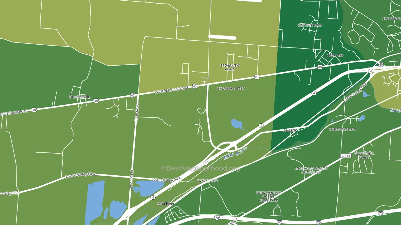 Snyderville, OH block-group voter-turnout map