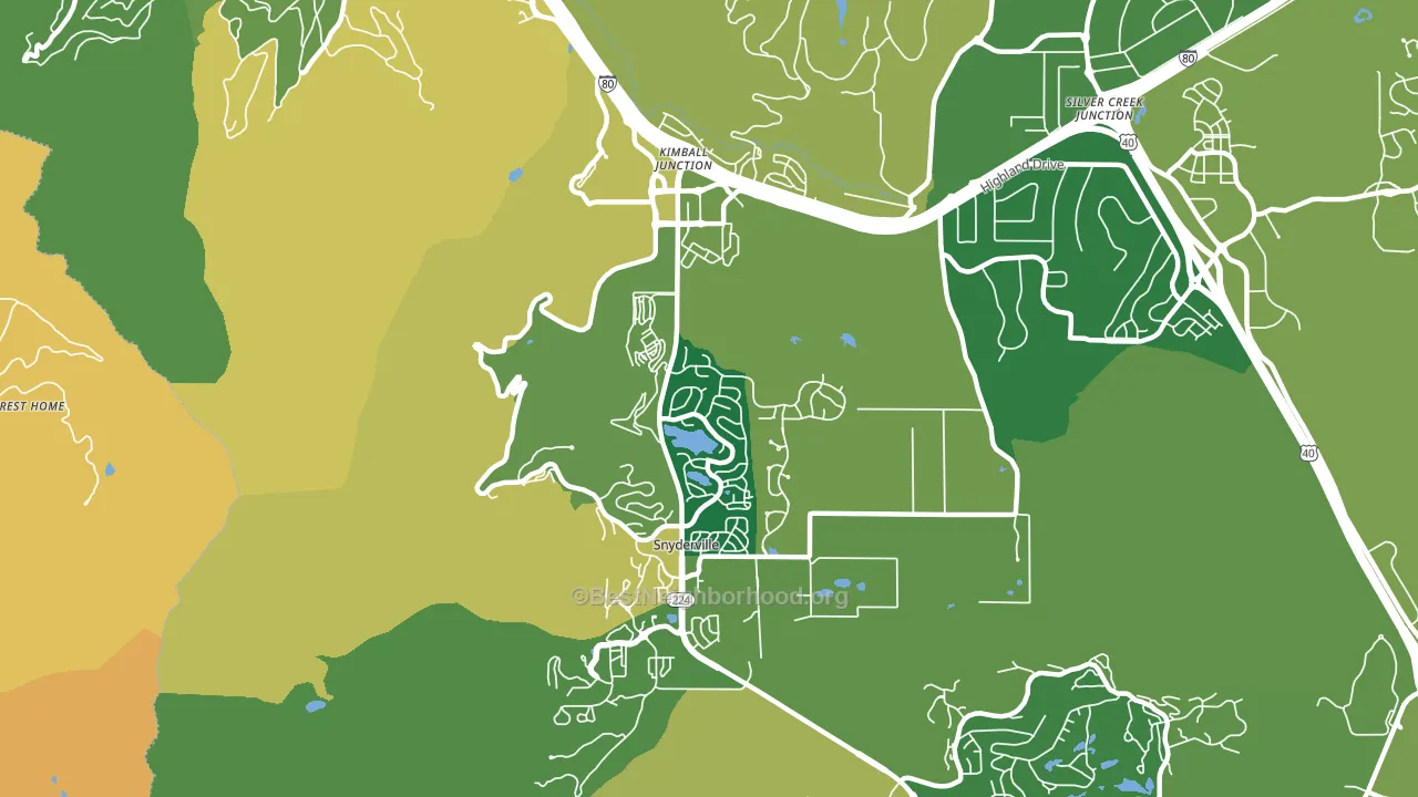 Snyderville, UT block-group voter-turnout map