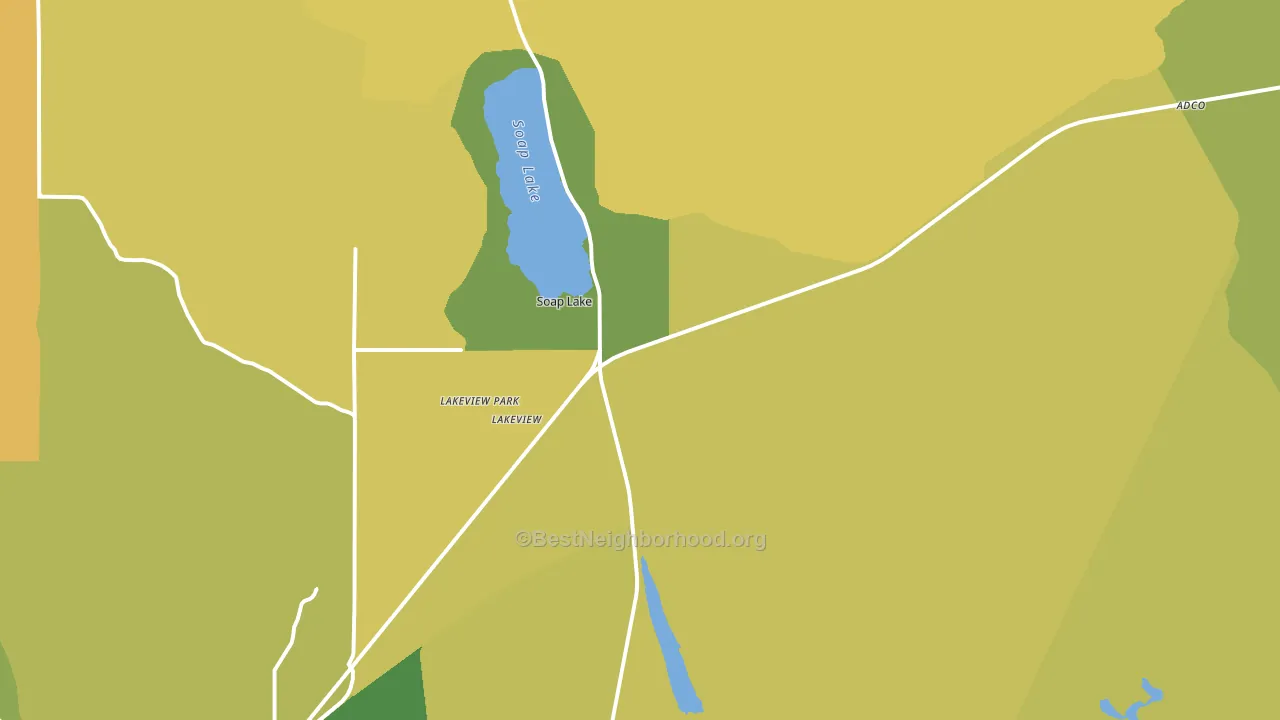 Soap Lake, WA block-group voter-turnout map