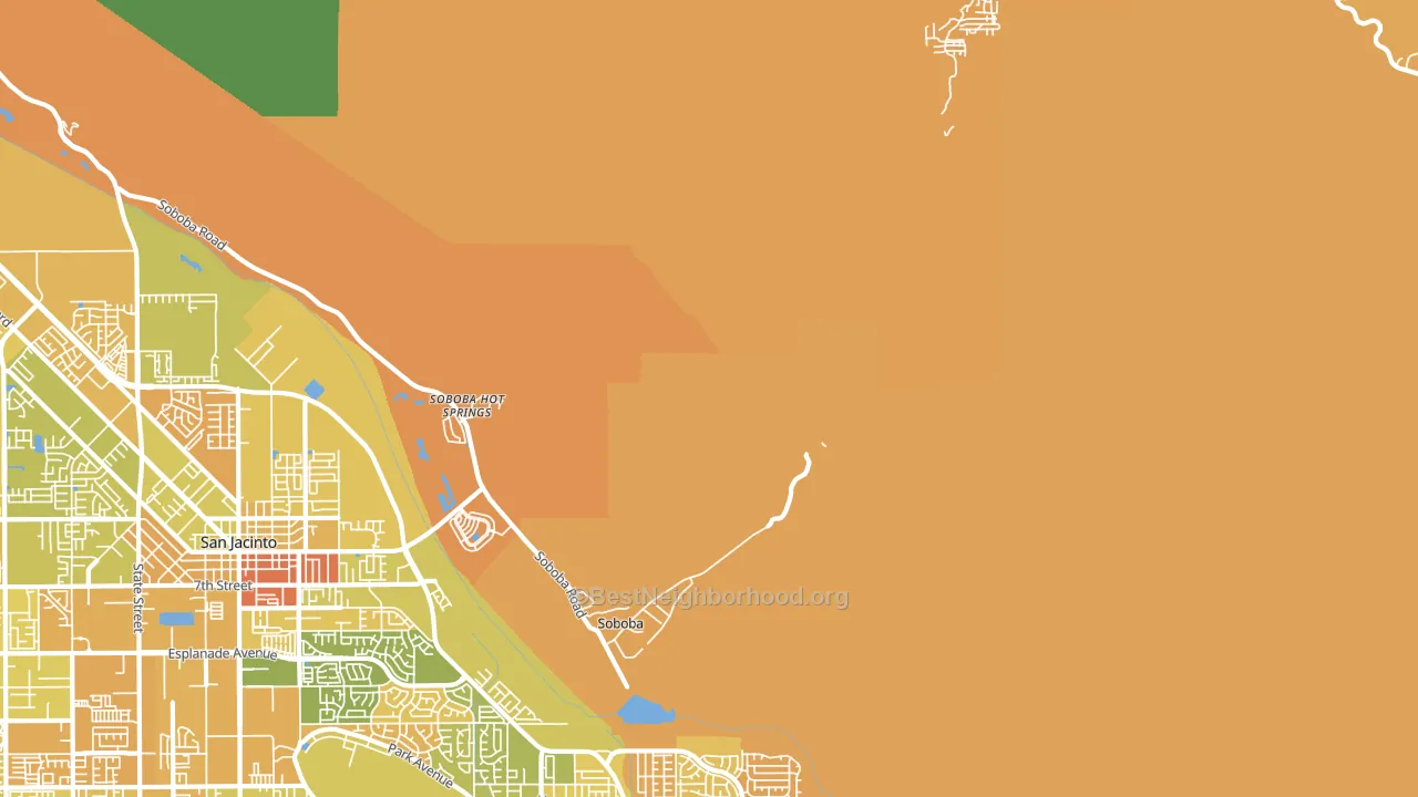 Soboba Hot Springs, CA block-group voter-turnout map