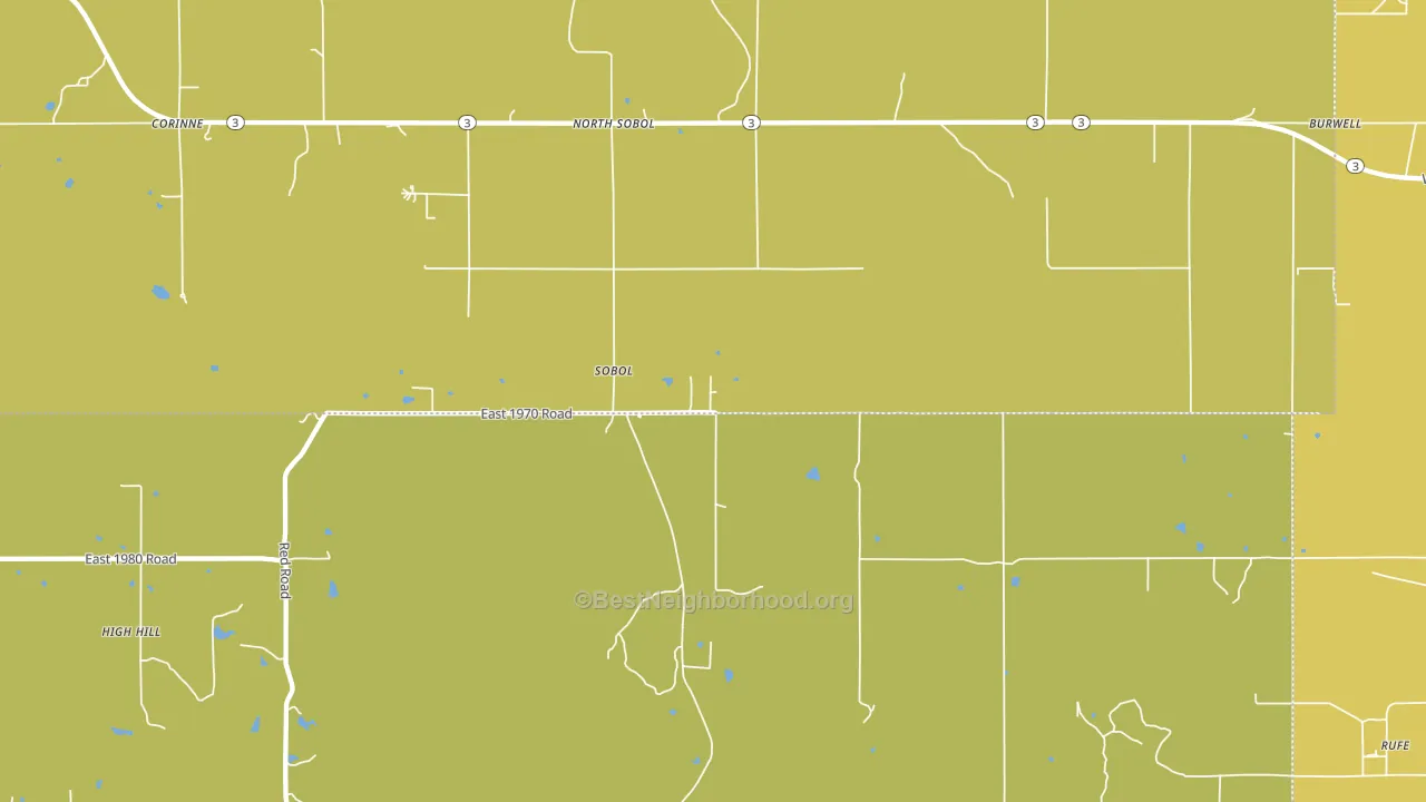 Sobol, OK block-group voter-turnout map