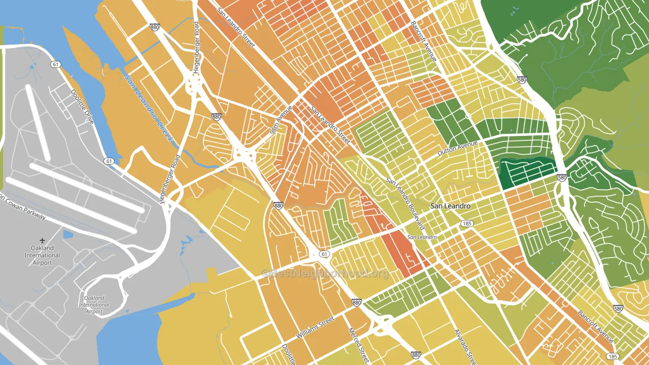 Sobrante Park, Oakland, CA block-group voter-turnout map