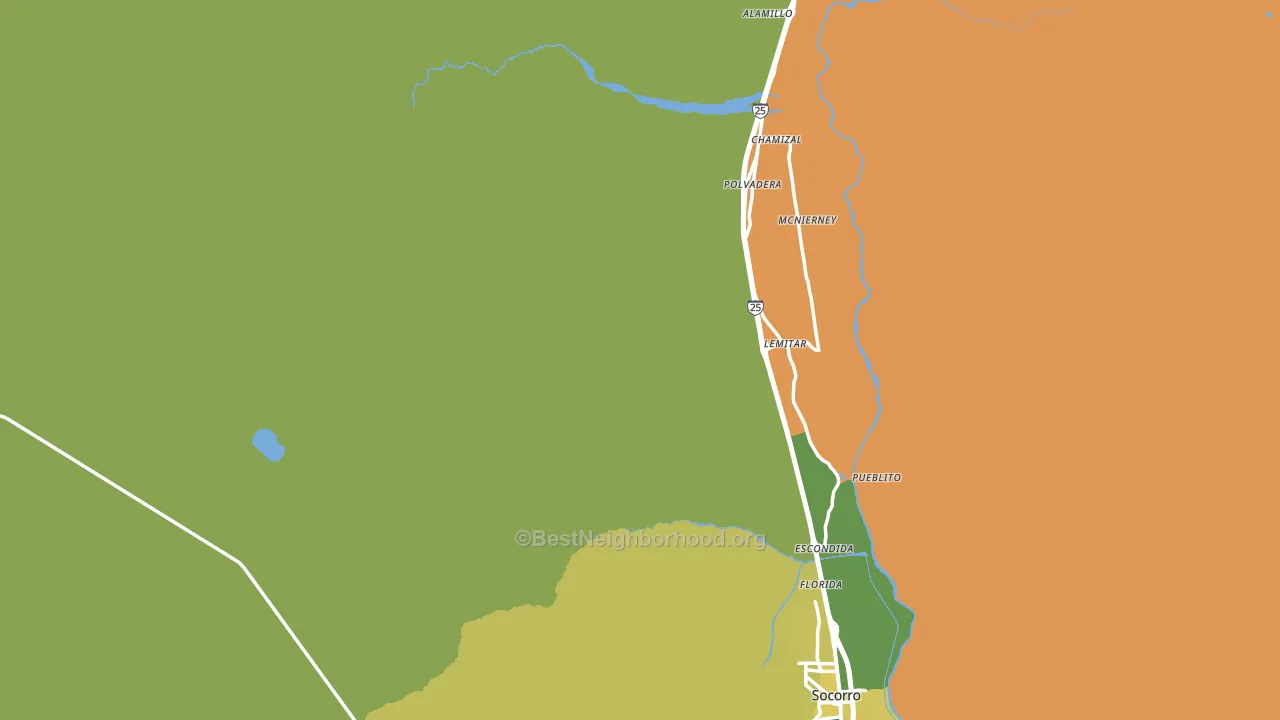 Socorro County, NM block-group voter-turnout map