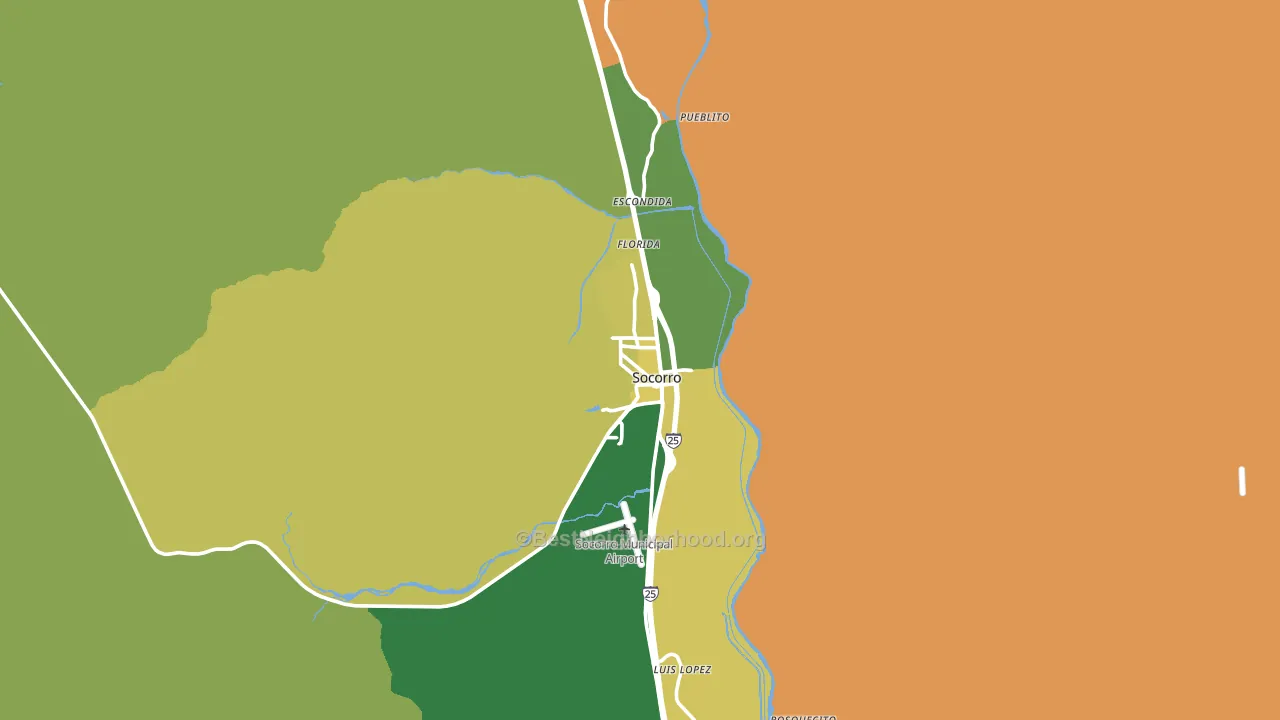 Socorro, NM block-group voter-turnout map