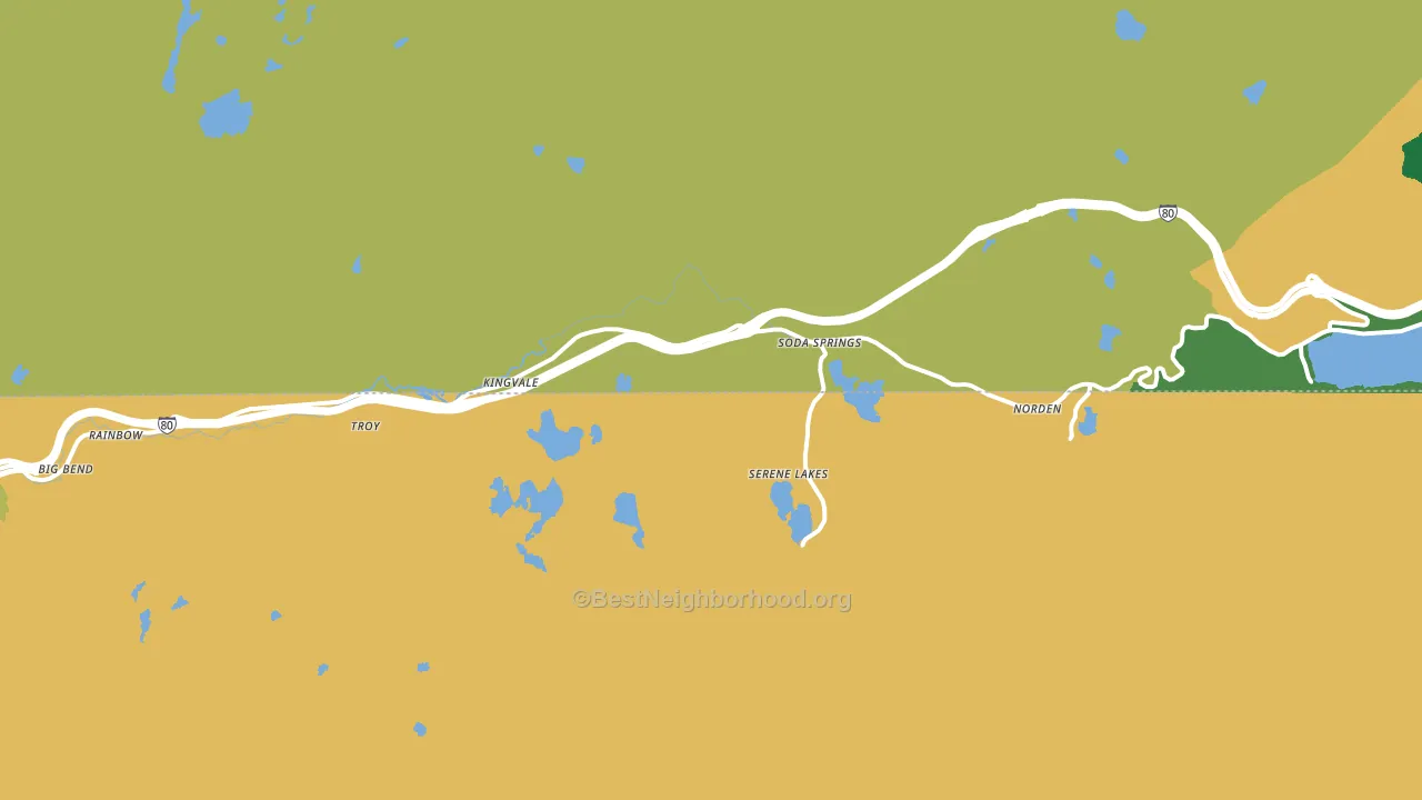 Soda Springs, CA block-group voter-turnout map