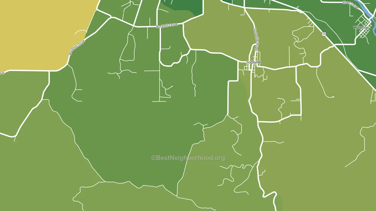 Sodaville, OR block-group voter-turnout map