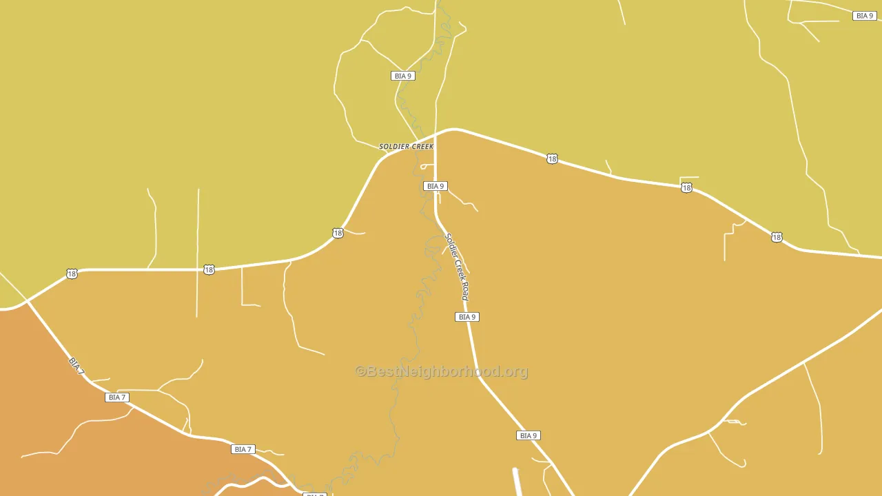 Soldier Creek, SD block-group voter-turnout map