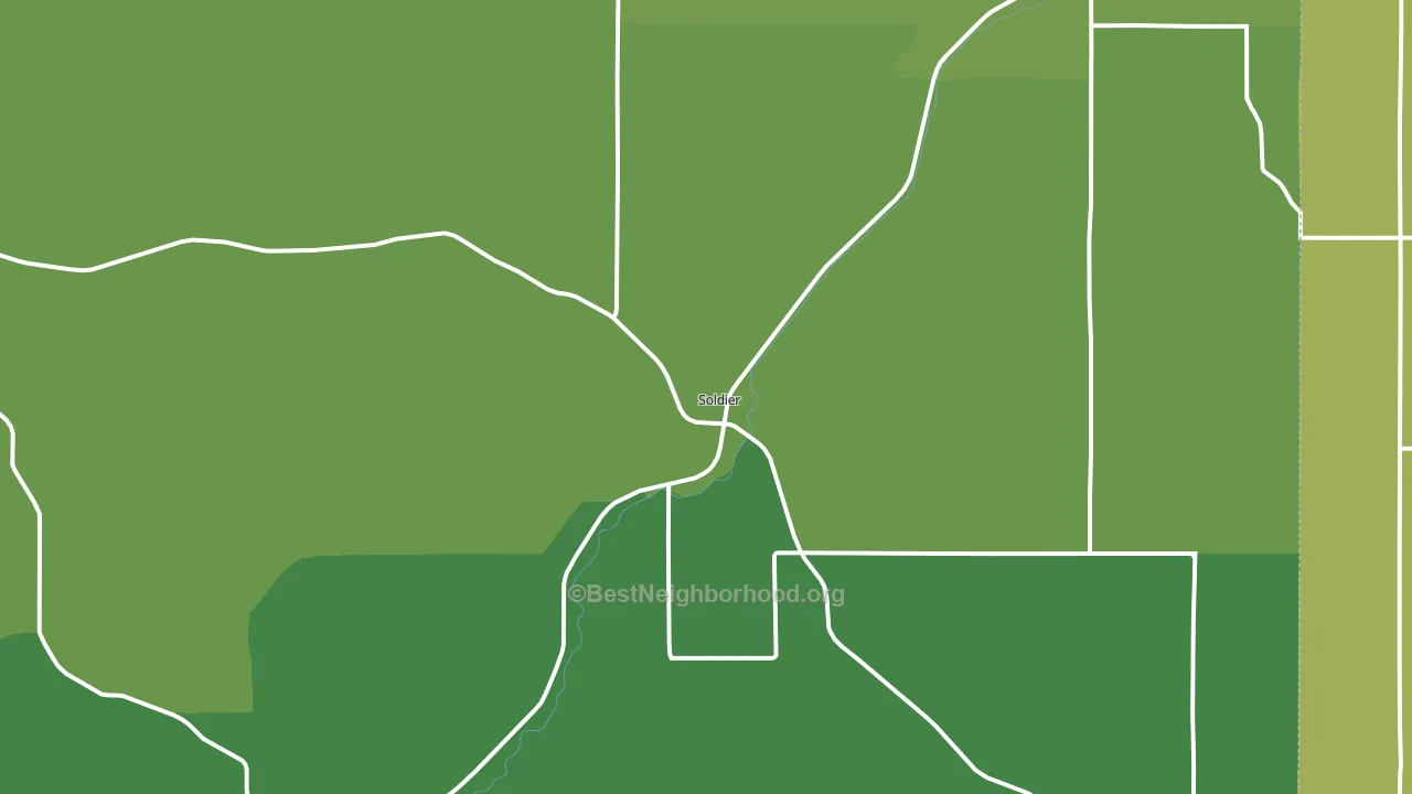 Soldier, IA block-group voter-turnout map