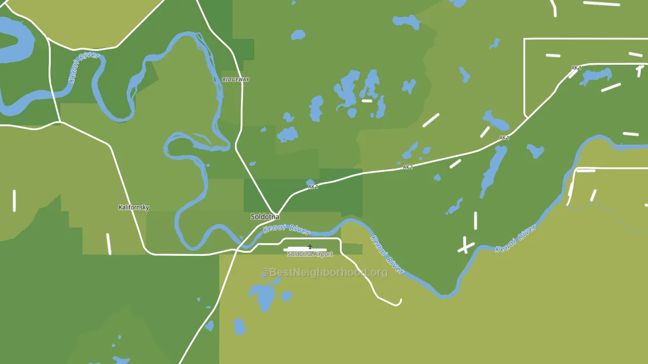 Soldotna, AK block-group voter-turnout map