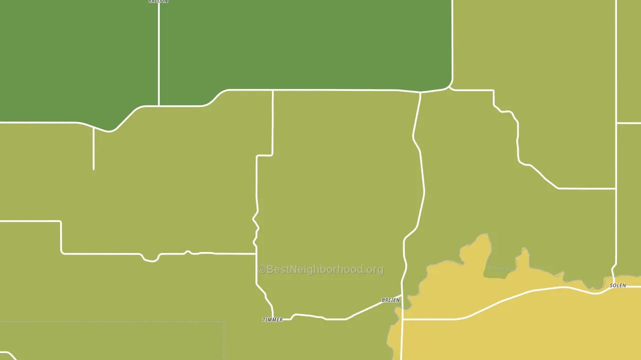 Solen, ND block-group voter-turnout map
